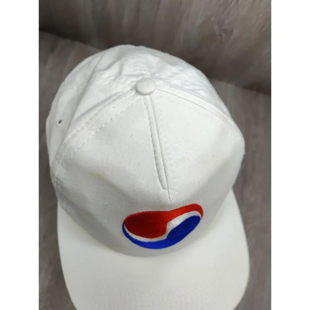 Vintage Pepsi Hat White large Logo Baseball Cap‎ Embroidered Snapback
